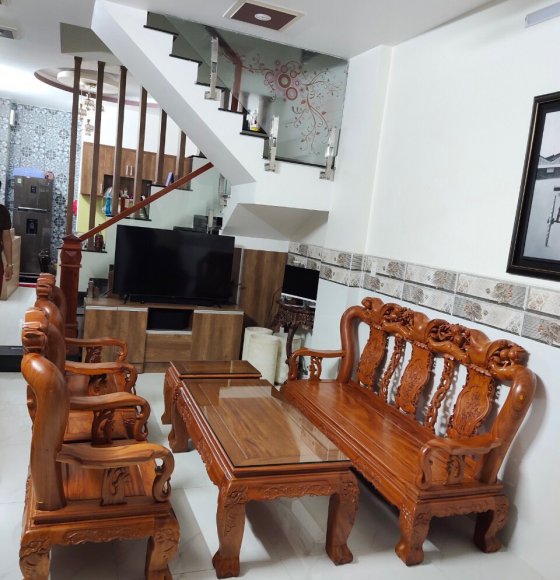 Salon gỗ Gõ Đỏ tay trạm đào tay 12 - 6 món - sơn màu theo yêu cầu của khách hàng 