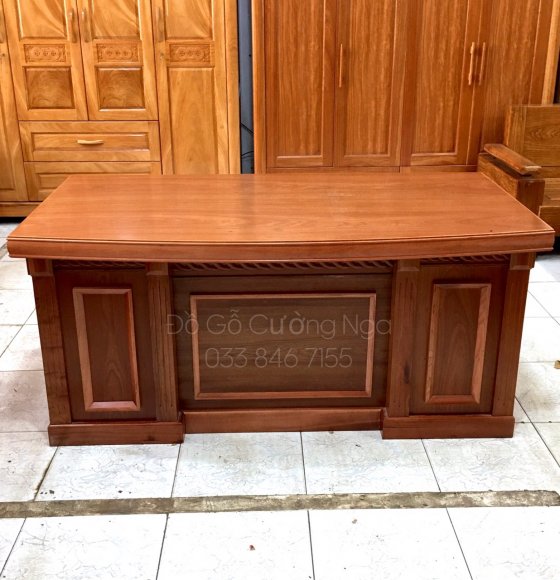 Bàn Giám Đốc Gỗ Xoan Đào 1m6 Mẫu Hiện Đại 