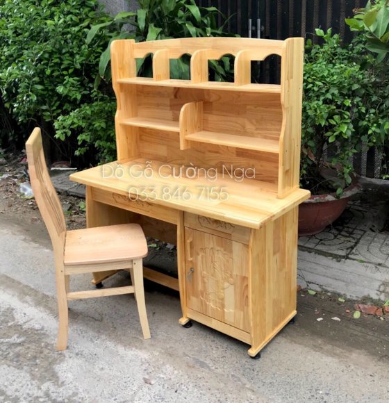 Bộ Bàn Ghế Học Sinh Gỗ Thông 0020