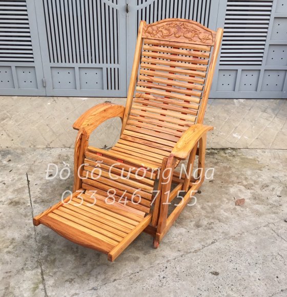 Ghế Dây Gỗ Hương Vàng - Loại 3 Dây Lá To 