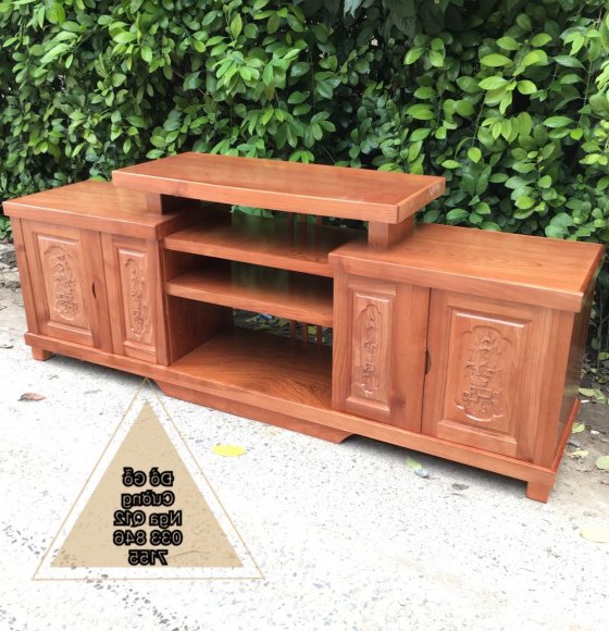 Kệ TiVi Gỗ Xoan Đào - Mẫu Mâm 