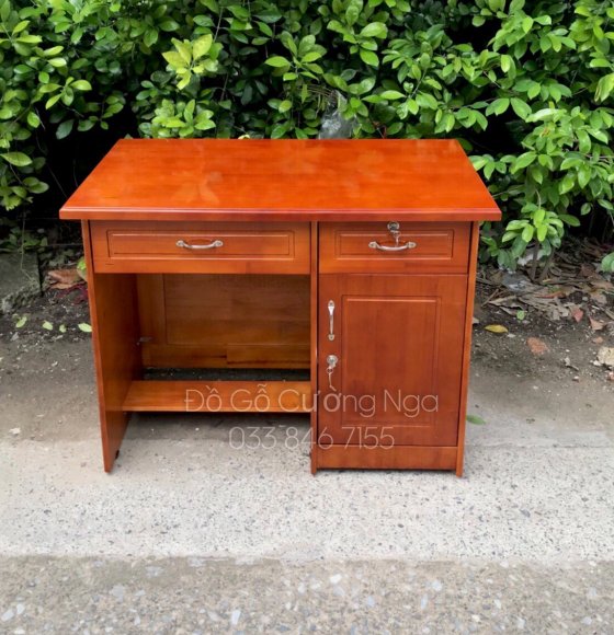 Bàn Làm Việc Gỗ Thông Ghép - Màu Xoan 