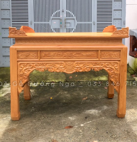 Bàn Thờ Án Gian Gỗ Gõ Đỏ 1m75 - Chân 10
