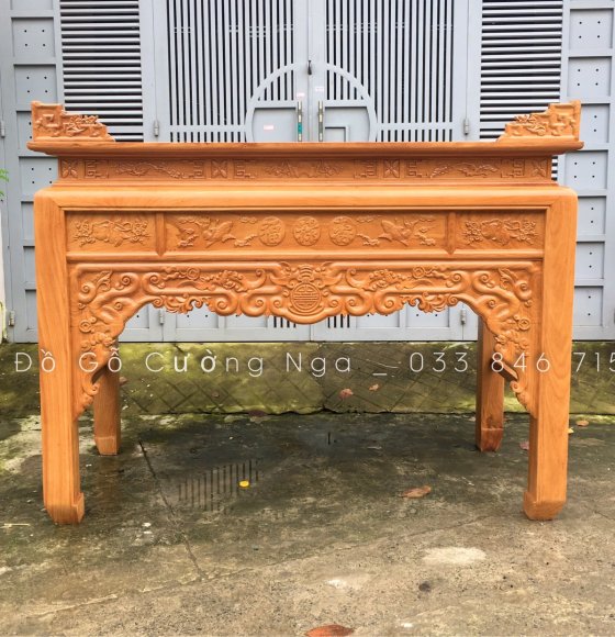 Bàn Thờ Án Gian Gỗ Gõ Đỏ 1m53 ( Như Ý ) 