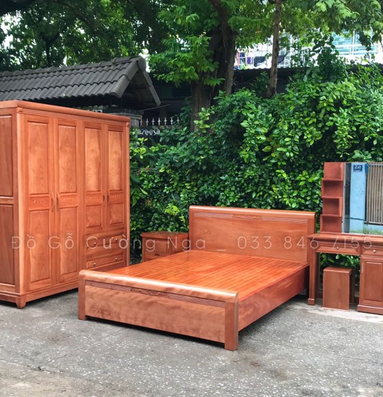 Bộ Combo Phòng Ngủ Gỗ Xoan Đào Lào _ XĐ 10