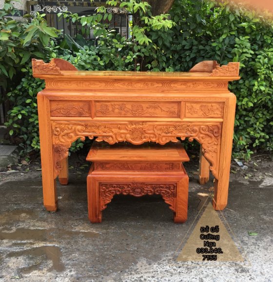 Bàn Thờ Án Gian Gỗ Gõ Đỏ - 1m75 