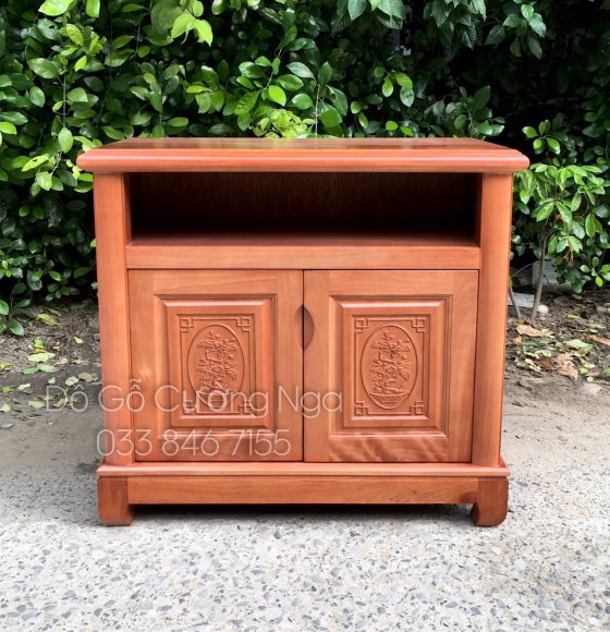Kệ Tivi Gỗ Xoan Đào Đơn 80cm - 1m 