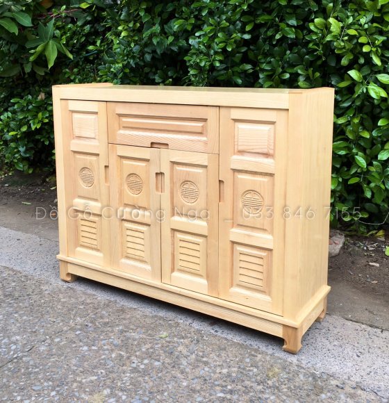 Tủ Giày Dép Gỗ Sồi Nga 1m2 Đơn Giản - giá rẻ 