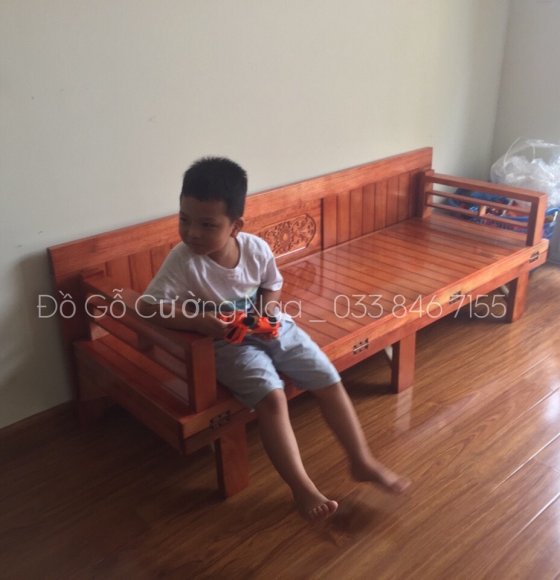 Giường Gấp đa Năng Gỗ Sồi Đỏ Giao Khách