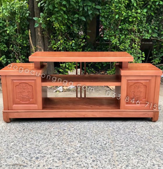 Kệ Tivi Gỗ Xoan Đào Mẫu Mâm 1m6 giá rẻ 