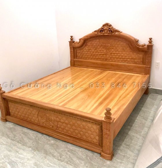 Giường ngủ gỗ Gõ Đỏ cao cấp giao anh chị khách hàng tại( Hiệp Thành - Quận 12 )