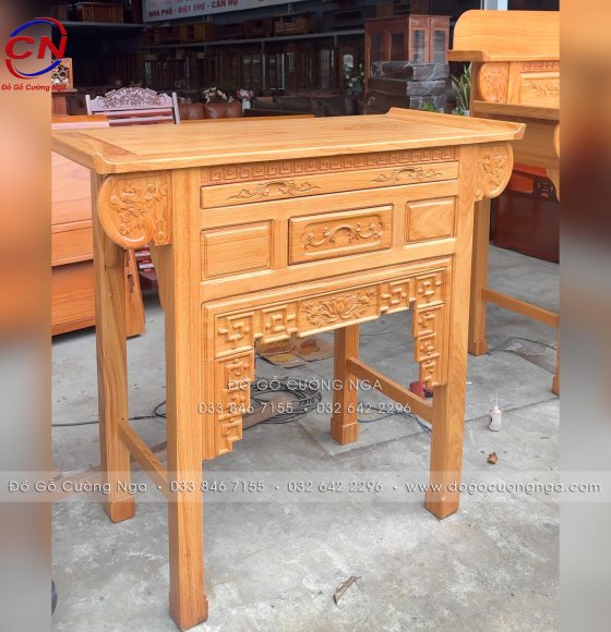 Bàn Thờ Một Tầng Gỗ Gõ Đỏ Đủ Cỡ  