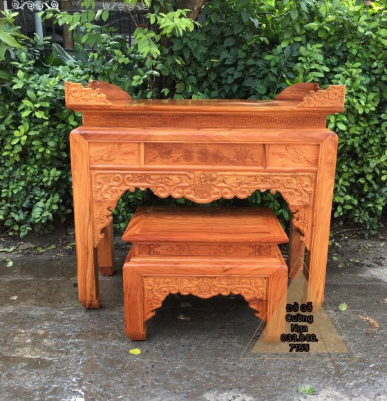 Bàn Thờ Án Gian Gỗ Gõ Đỏ - 1m53 