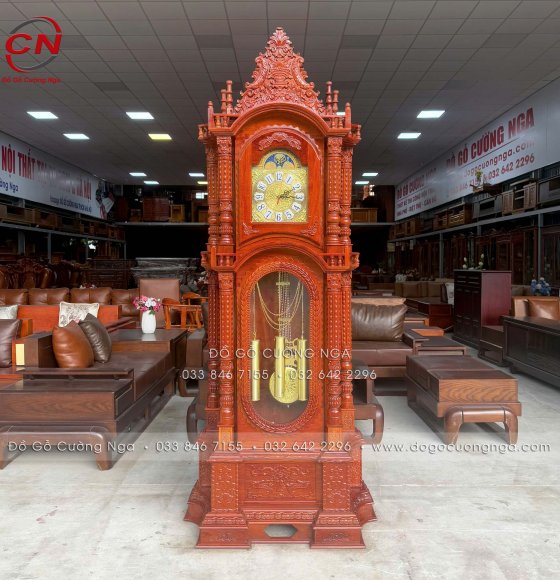 Đồng Hồ Cây Gỗ Hương Đá Mẫu Tháp 2m3 