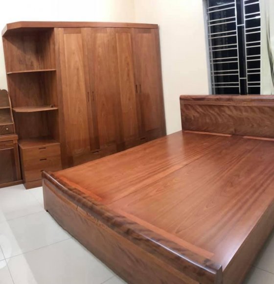 Combo Phòng Ngủ Gỗ Xoan Đào Cao Cấp Giao Khách