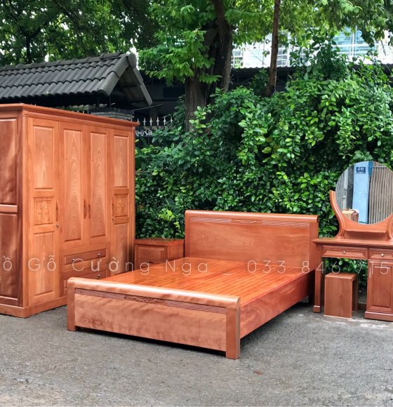 Combo phòng ngủ gỗ xoan đào XĐ 0.29