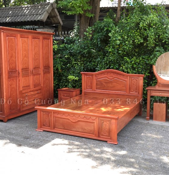 Bộ combo phòng ngủ gỗ Hương Đá HĐ 01