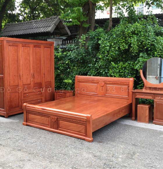 Bộ Combo Phòng Ngủ Gỗ Hương Đá 20.2