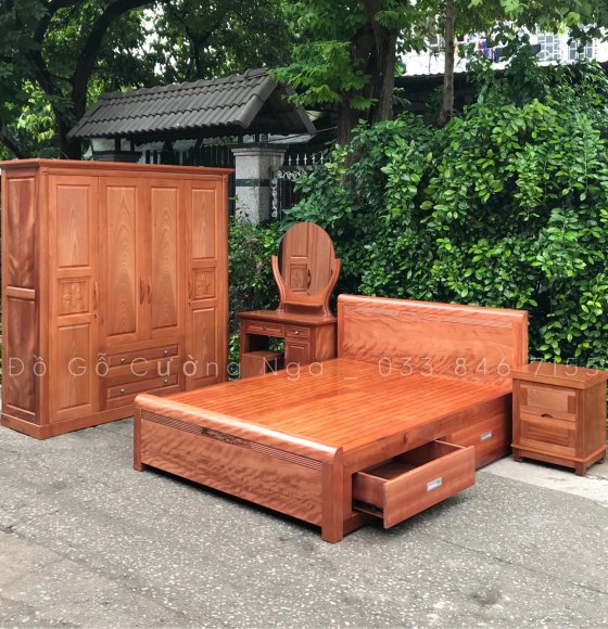 Combo phòn ngủ gỗ xoan đào XĐ 0.31