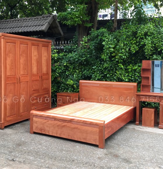 Combo phòng ngủ gỗ xoan đào XĐ 0.27