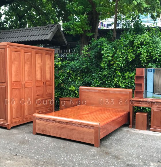 Combo phòng ngủ gỗ xoan đào XĐ 0.11