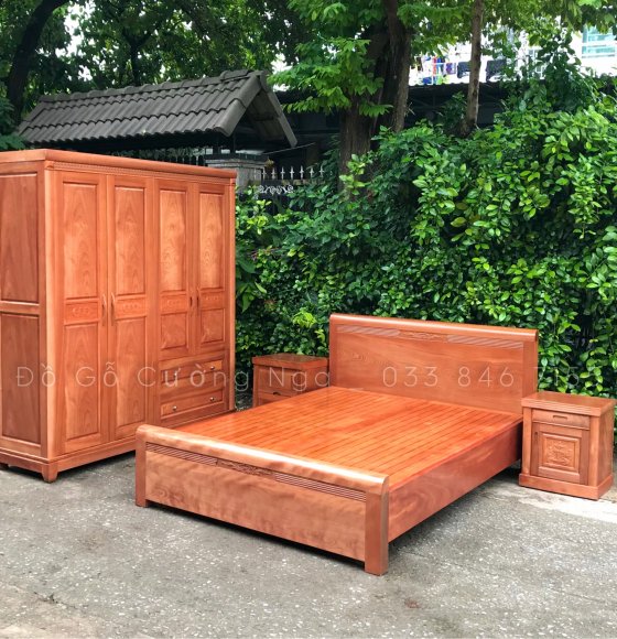 Combo phòng ngủ gỗ xoan đào XĐ 0.23