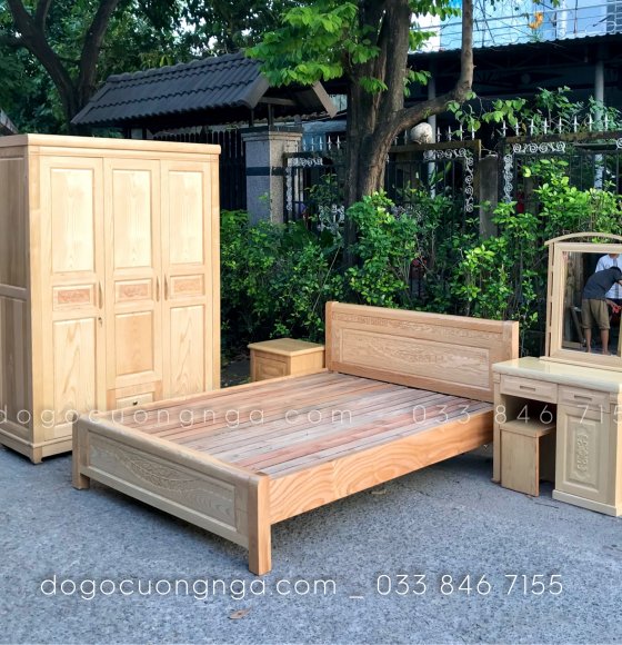 Combo phòng ngủ gỗ sồi nga SN 05