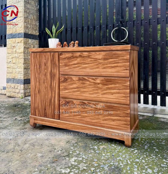 Tủ Combos Gỗ Hương Xám (Tủ Nhật) 3 Ngăn Kéo Đa Năng | 1m, 1m2