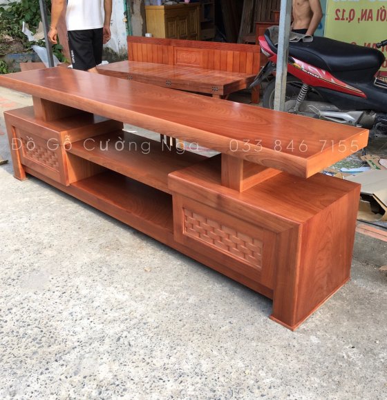 Kệ Tivi Gỗ Xoan Đào Mẫu Nhật Mẫu Lan Cót