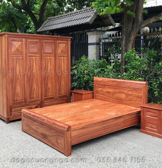 Bộ Combo Phòng Ngủ Gỗ Cẩm - Chớp Nón