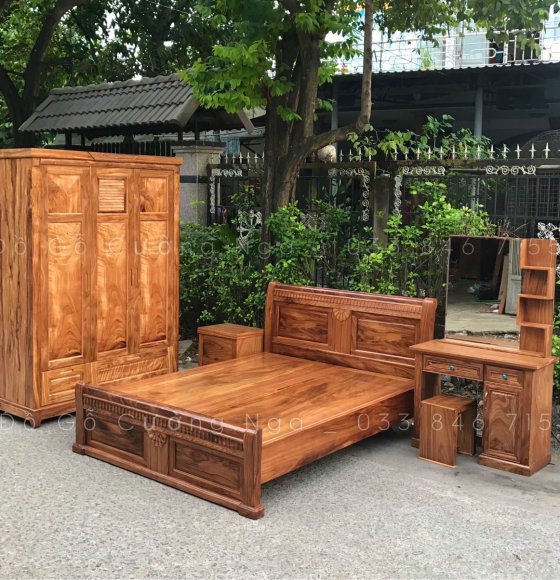 Bộ combo phòng ngủ gỗ Hương Xám - CB 47