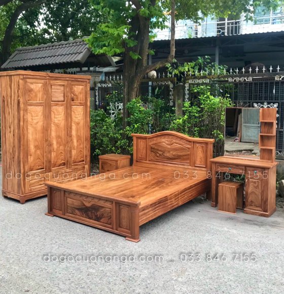 Bộ combo phòng ngủ gỗ Hương Xám - CB 44