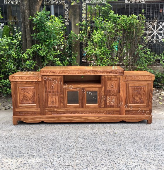 Kệ TiVi Gỗ Hương Xám Cao Cấp