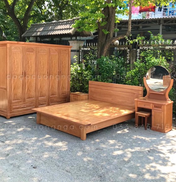 Combo phòng ngủ gỗ đinh hương ĐH 0.1