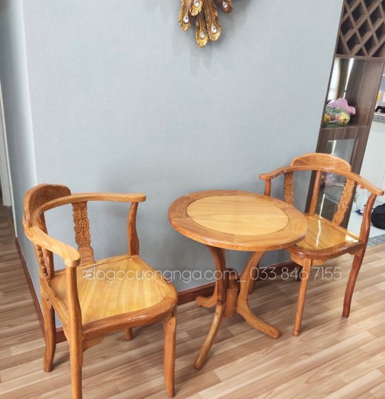 Bộ Bàn Trà 03 Món Gỗ Gõ Đỏ 