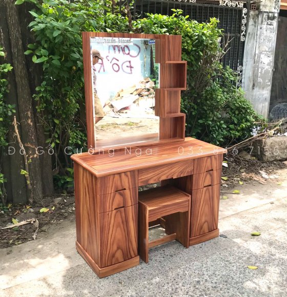 Bàn Trang Điểm Gỗ Cẩm 1m07 - Mẫu ZicZac