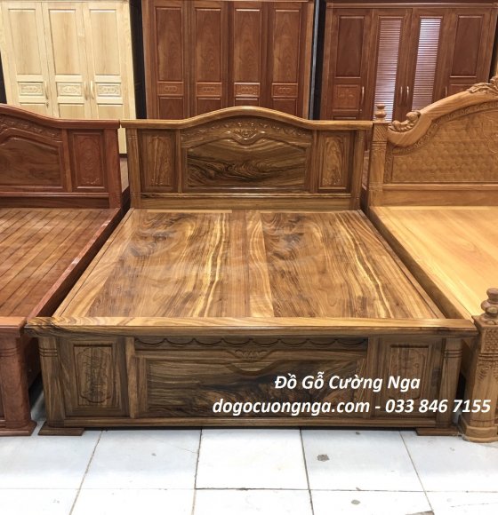 Giường Ngủ Gỗ Hương Xám Mẫu Nữ Hoàng Phản Liền Giao Khách ( Tân Bình ) 