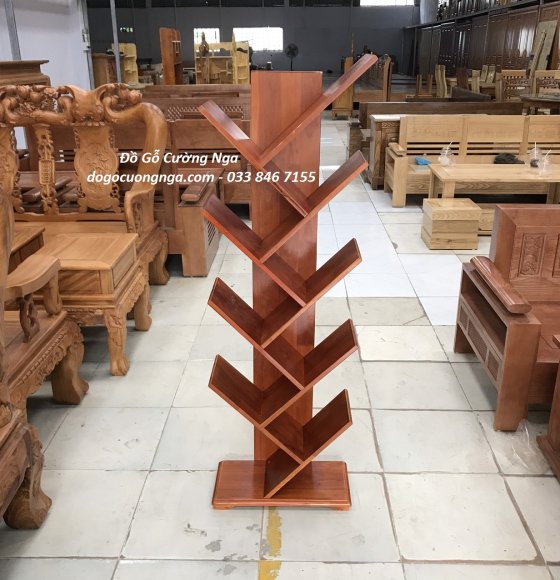 Kệ Sách Xương Cá 9 Tay màu Cánh Gián