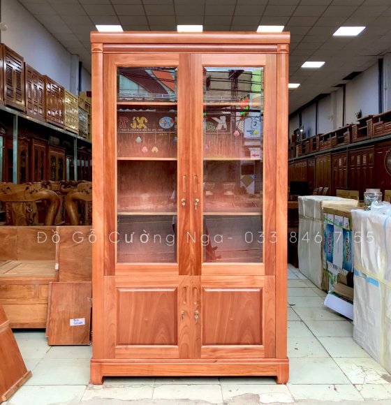 Tủ Đựng Hồ Sơ Tủ Sách 1m2 Gỗ Xoan Đào 