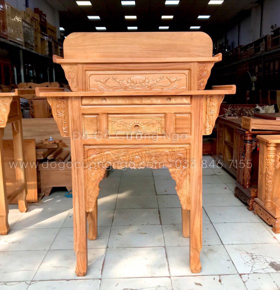 Bàn thờ 2 tầng gỗ gõ đỏ 1m07
