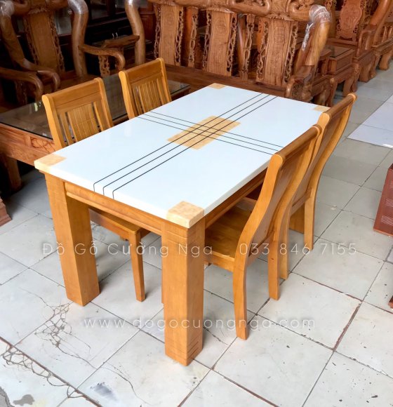 Bàn Ăn Mặt Đá Nhập Khẩu Bộ 4 Ghế Cao Cấp 