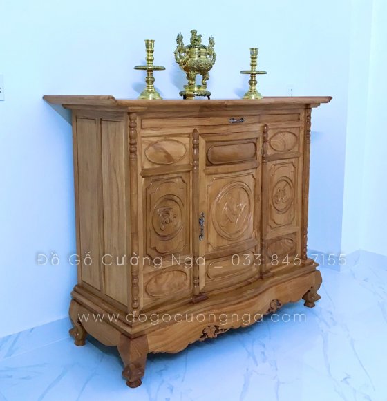 Tủ thờ gỗ Gõ Đỏ 1m53 giao khách - Quận 12