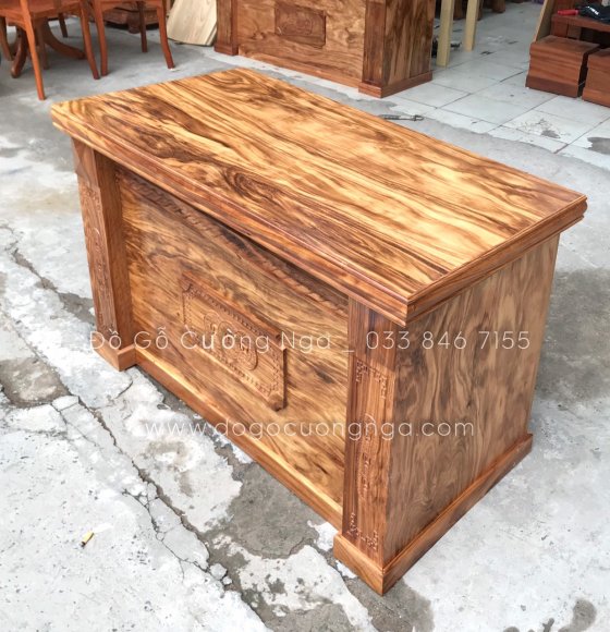 Bàn làm việc gỗ Hương Xám 1m2 cao cấp 