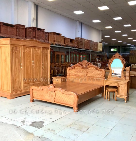 Combo phòng ngủ gỗ gõ đỏ GĐ 0.1