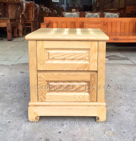 Tủ đầu giường gỗ sồi nga màu tự nhiên - loại 1 