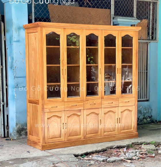 Tủ Sách Tủ Hồ Sơ Gỗ Gõ Đỏ Cao Cấp 2m