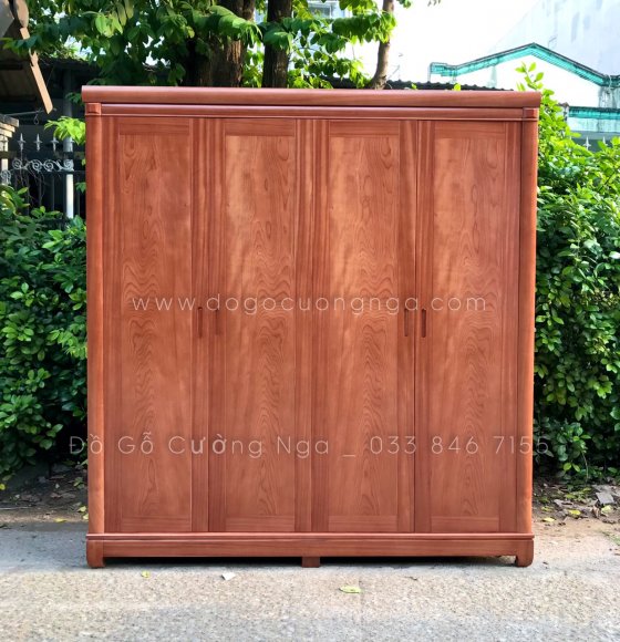 Tủ quần áo gỗ Xoan Đào 4 cánh 2m XĐ 01