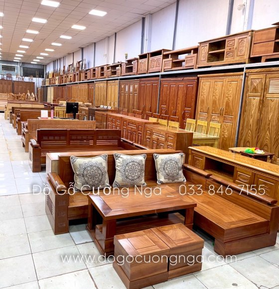 TỔNG ĐẠI LÝ SỈ LẺ SOFA GÓC L GỖ XOAN ĐÀO 