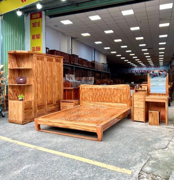 Combo phòng ngủ gỗ hương xám CB 020
