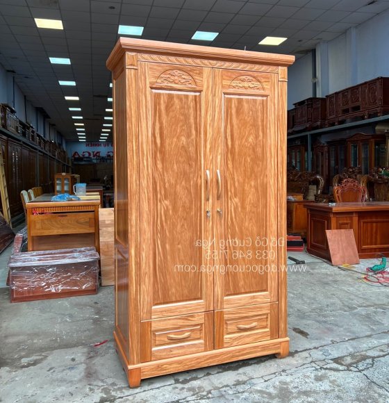 Tủ Áo Gỗ Đinh Hương 2 Cánh 1m2 